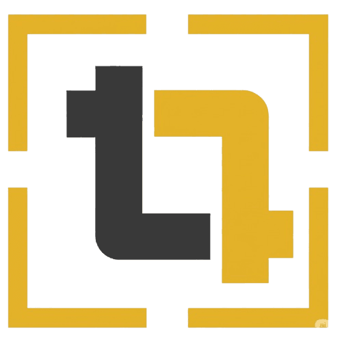 Gold and Charcoal Interlocking CROP Logo Design